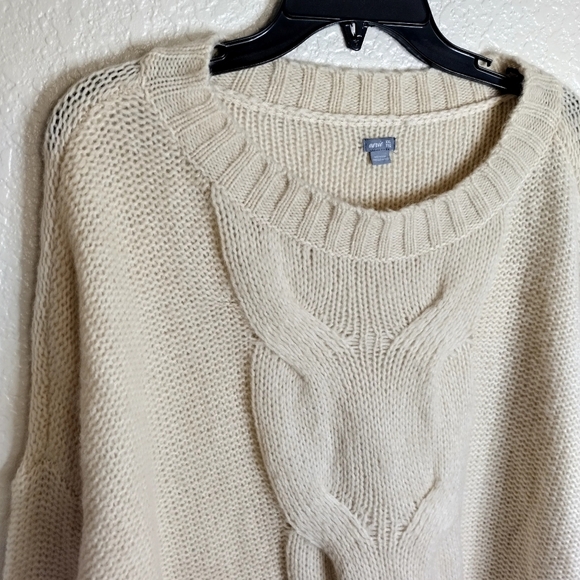 Aerie Oversized Happy Place Cable Sweater Sz 2xl - Picture 3 of 9
